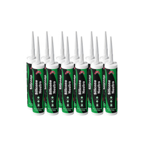 Kit12 Silicone Neutro 240g - Incolor